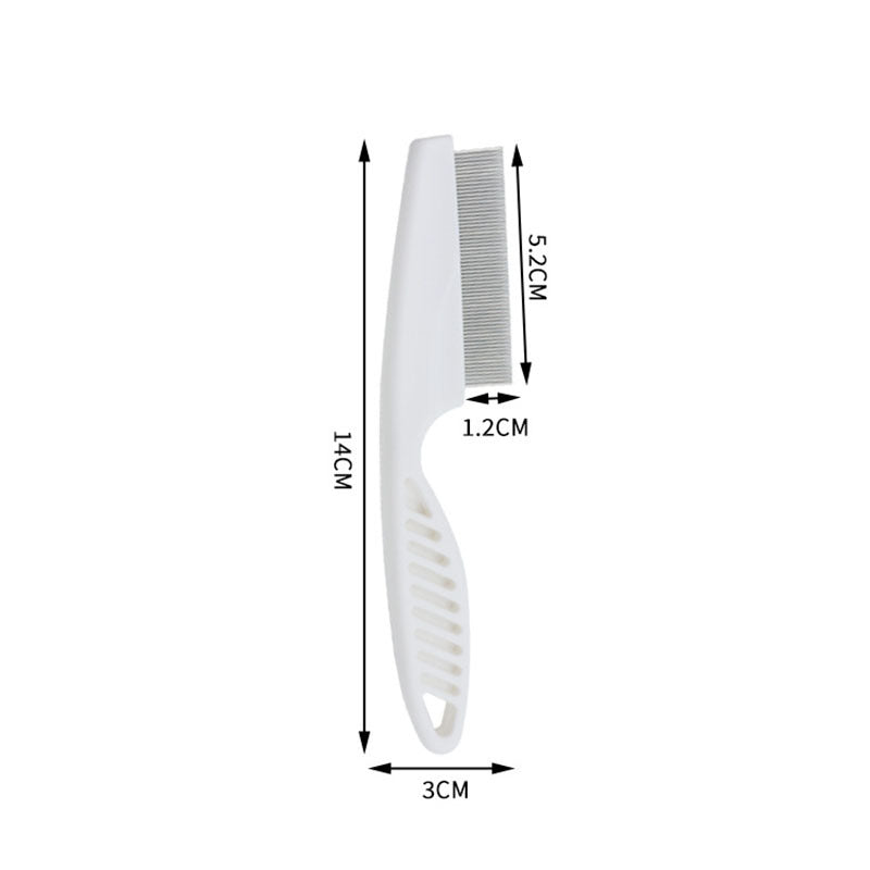 Premium Stainless Steel Pet Grooming Comb – Flea & Tangle Remover for Long and Short-Haired Cats and Dogs | Portable, Washable Pet Care Tool