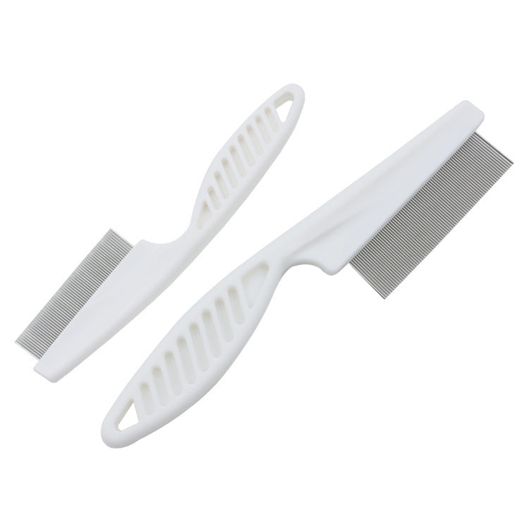 Premium Stainless Steel Pet Grooming Comb – Flea & Tangle Remover for Long and Short-Haired Cats and Dogs | Portable, Washable Pet Care Tool